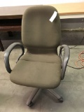 rolling office chair, olive fabric
