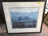 framed art print - foggy landscape, 37