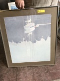 framed art print - boat at pier by M Adams, 29.5