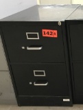 metal 2-drawer legal file cabinet, black, measures 18