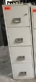 4-drawer letter fire file, beige, measures 17