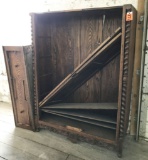 vintage oak(?) twist bookcase, and oak(?) base