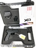 Springfield m# XD-9 mod 2 9mmx19 pistol ; s# XD188570 ; in original case; 2 mags; holster; speed loa