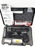 S&W m# M&P9 9mm pistol ; s# NAU8031 ; in original case; 2 mags; grips