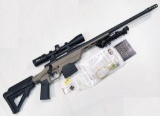 Mossberg m# MVP 7.62mm rifle ; s# MVP088152 ; oin original box; tan/black; bi-pod; Sig Sauer scope