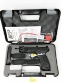 S&W m# M&P9 9mm pistol ; s# NAY0577 ; in original case; 2 mags; grips