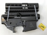 TS Arms m# TS15 multi receiver ; s# P1254 ; with matching barrel shroud; titanium color