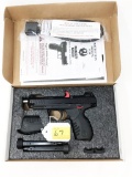 Ruger m# SR22 22LR pistol ; s# 366-68432 ; in original box; 2 mags; grips