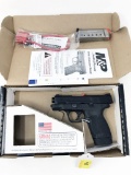 S&W m# M&P45 Shield 45ca pistol ; s# HNX9690 ; in original box; 2 mags