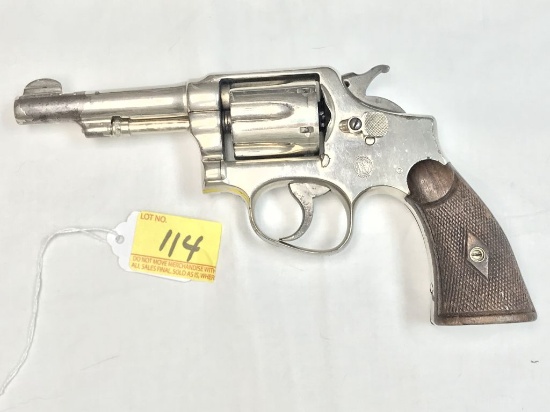 S&W pre-model 10, s#88679, 32ca revolver, 6-shot, nickel