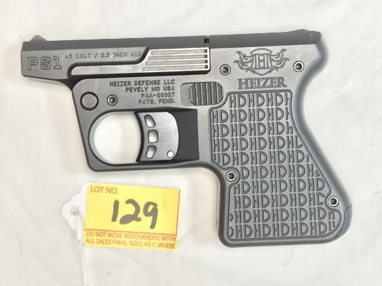 Heizer PS1, s#PAA-00327, 45Colt/2.5" 410ga pistol, aka pocket shotgun
