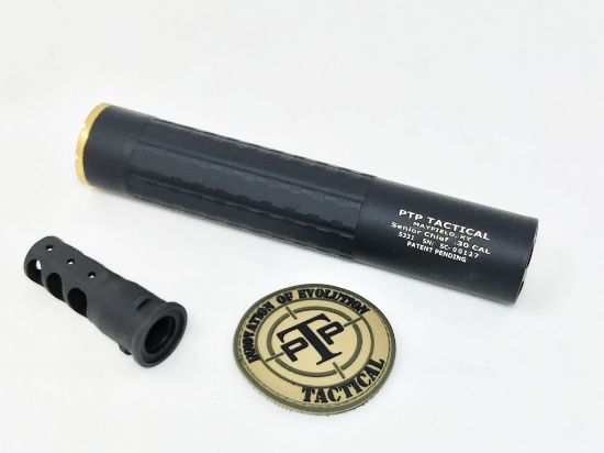 PTP Tactical 5331 silencer, for 30ca, 7.75" in length, s#SC00127, appears New