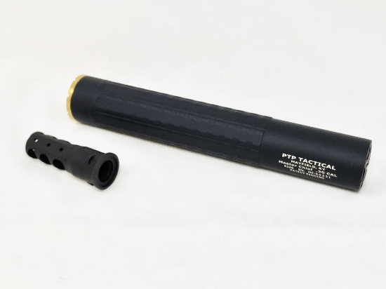 PTP Tactical 5326 silencer, for 30ca, 9" in length, s#MC00231, appears New