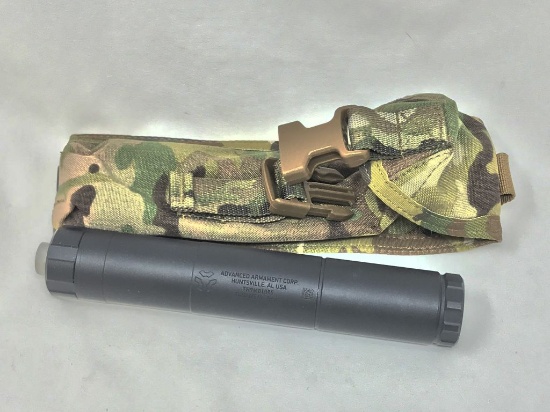 Advance Armament TI-Rant M silencer, for 9mm, 9.5" in length, s#TR9M01085, appears Used