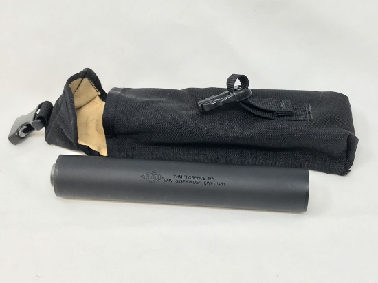 Yankee Hill Machine Co Inc SideWinder silencer, for 9mm, 7.5" in length, s#SW91451, appears New