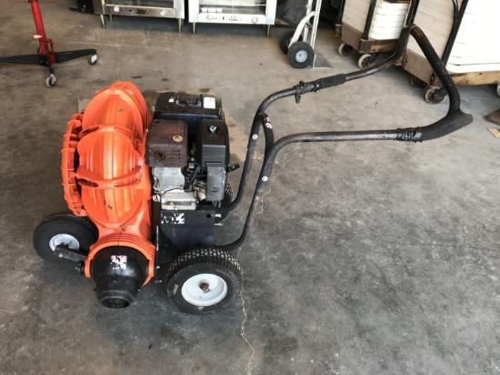 Billy Goat Force 9 parking lot blower, 9HP Subaru engine, m#EX27OD500227209, s#2295908, works