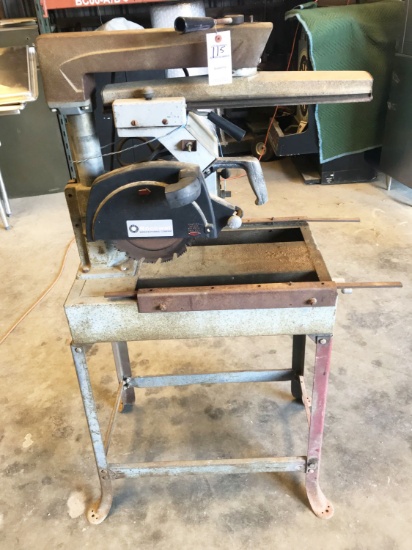 Rockwell 8.5'' radial arm saw, overall 57''h x 16''w x 33''d