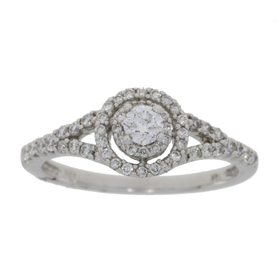 0.51ct Diamond ring in 14kt White Gold. Ring size 7. Retail price $2570. Due to increased fraud acti