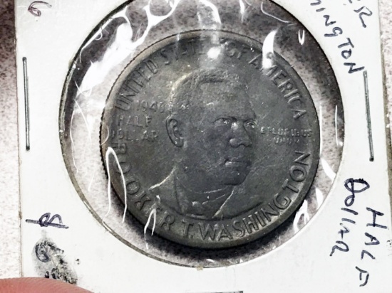 1946 Booker T Washington half dollar. Due to increased fraud activity, any coin/jewelry purchase tot
