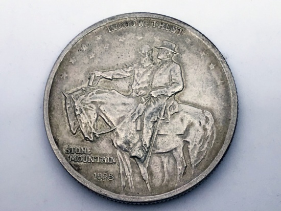 1925 Stone Mountain silver half dollar. Due to increased fraud activity, any coin/jewelry purchase t