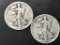 1935-D & 1920-D Walking Libery silver half dollars