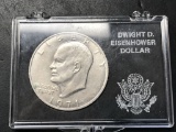 1971 Dwight D Eisenhower dollar in case