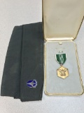 Vietnam military merit medal in original presentation case with Forever Forward US Army 197th Infant