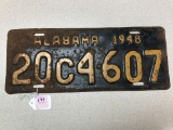 1948 metal Alabama license plate