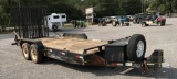 Altec tandem axle bumper pull 24' trailer, 8'x16' bed with 2' dovetail and 6' mesh covered ramps (ea