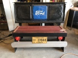 bench made from a 1952 Ford tailgate, taillights work - SHIPPING NOT AVAILABLE