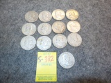 (13) Silver 1/2 Dollars 1948-52