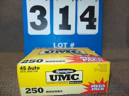 250 rounds of 45acp Remington