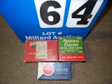 Three Vintage boxes of ammo
