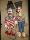 PR 1950S HOWDY DOODY & CLARABELL THE CLOWN TV SHOW CHARACTER MARIONETTE PUPPETS
