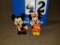 Mickey & Minnie coin banks. 1 made in Hong Kong & 1 made in Korea