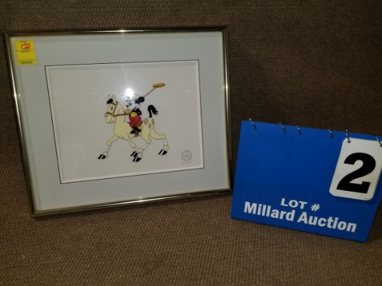 Serigraph Cel Certified "Mickey's Polo Team" produced in 1990.