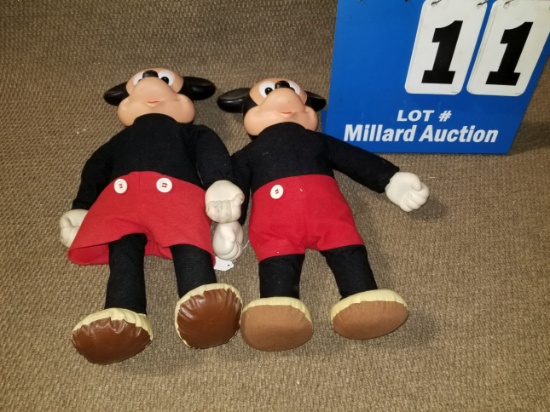 2 Hasbro Hong Kong vintage Mickey Mouse