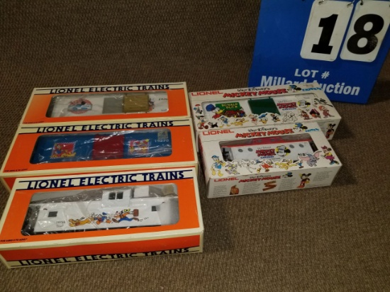 5 Lionel Trains Mickey Mouse / Walt Disney