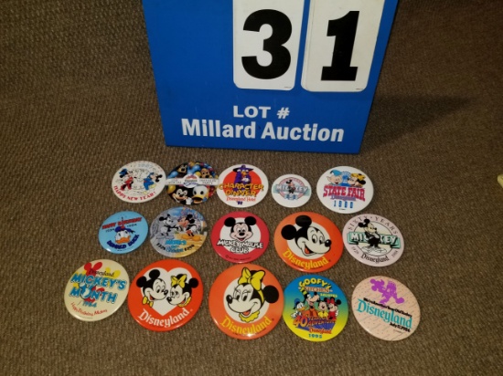 15 Disneyland Buttons