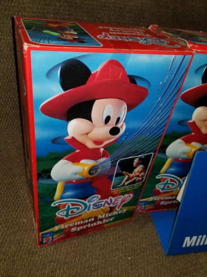 Two Disney Fireman Mickey Sprinklers