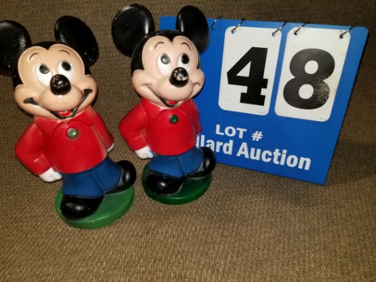 Two Vintage Mickey Coin Banks
