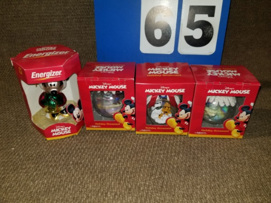 Four Disney Christmas ornaments