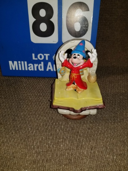 Vintage Schmid Music Box Mickey Mouse Fantasia Sorcerer's Apprentice Fascination