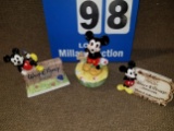 3 Schmid Mickey Mouse Collectibles