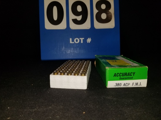 (1) Box .380 ACP- F.M.J