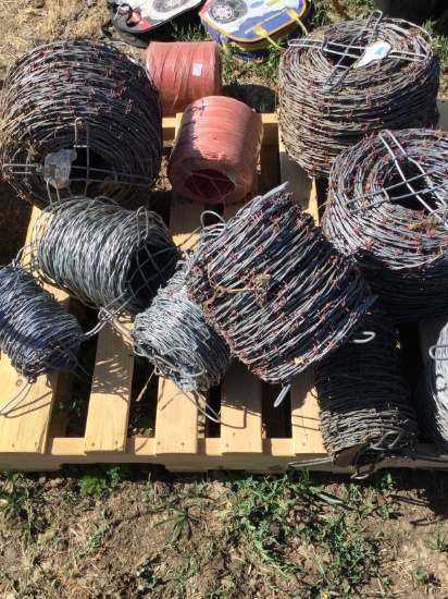 Pallet of Barbwire and bailing wire