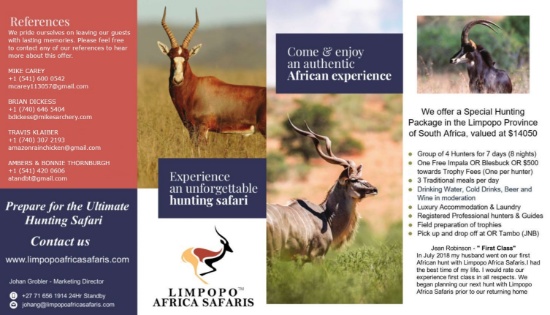 South African Hunt For Four! Limpopo Africa Safaris