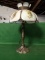SunFlower Glass Lamp Shade W/ Brass Lamp