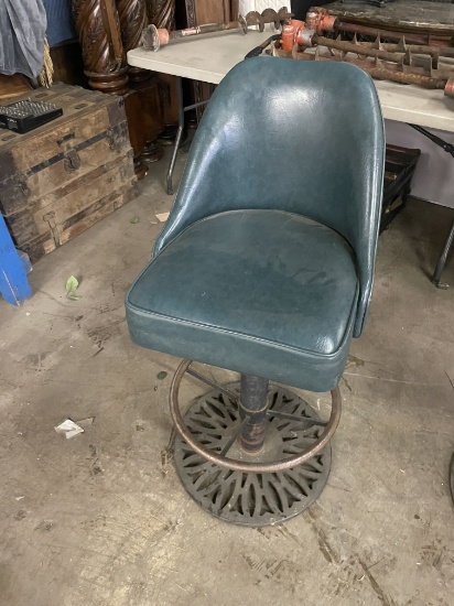 Old Green Bar Chair