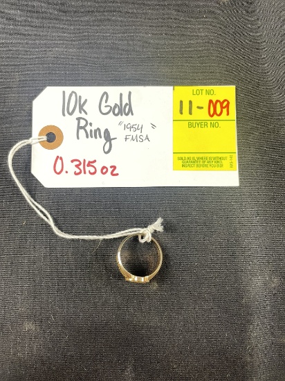 10k Gold Ring ( 0.315 oz ) ''1954 FMSA "